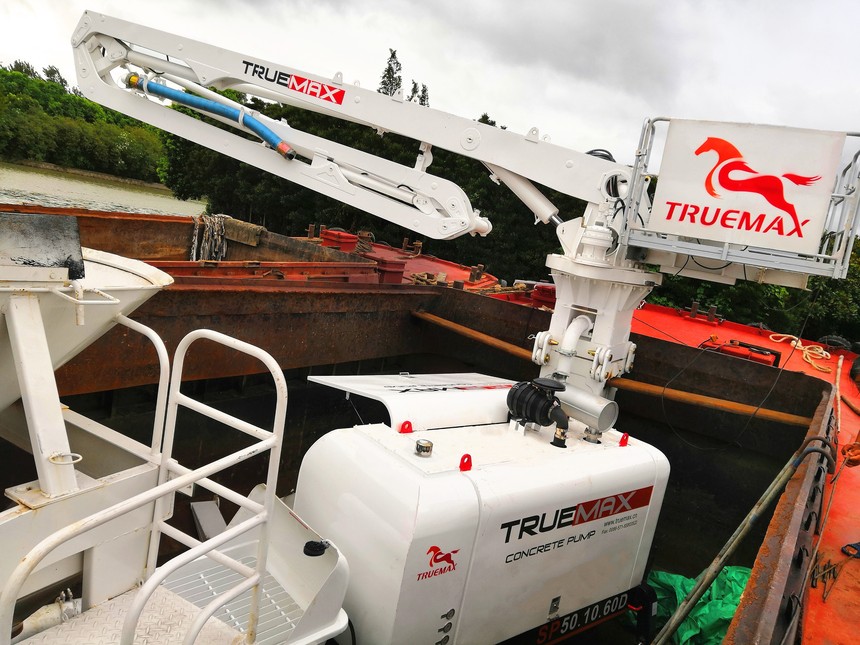 HG21AM布料機(jī)+50泵+20方攪拌罐-河道治理項(xiàng)目-上海